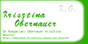 krisztina obernauer business card